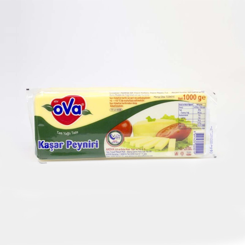 Tam Yağlı Taze Kaşar Peyniri - Ova (1.000 GR)
